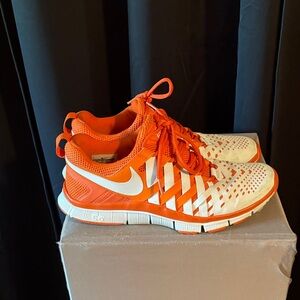 Nike Bright Orange and White Sneakers